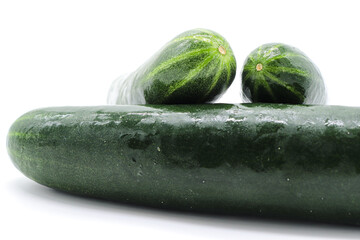 isolated cucumber on white background