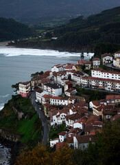 Fototapeta na wymiar Top view of Lastres, Asturias, Spain