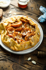 Traditional homemade apricot galette