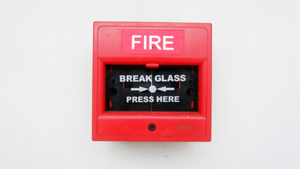 red fire alarm, as a disaster warning tool