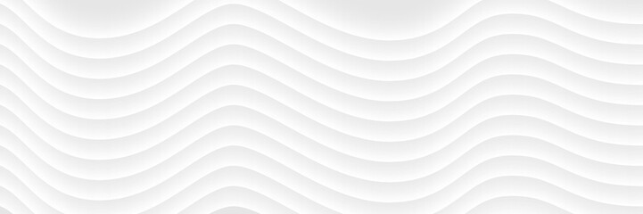 Obraz premium Minimal creative silver wave art abstract geometric white color background landing page gradient design Vector illustration