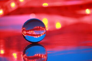 glass ball reflecting lights