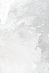 white marble texture. Acrylic texture hand drawn. Abstract winter texture in light colors. Fluid art background. Frozen textures. Stone marble print. Alcohol ink.