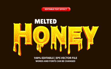 Melted Honey editable text effect style