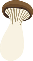 doodle freehand sketch drawing of king trumpet mushroom.