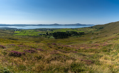 view of Bantry Bay and the village of Kilcrohane in western County Cork
