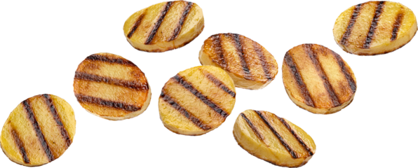 Grilled potato isolated