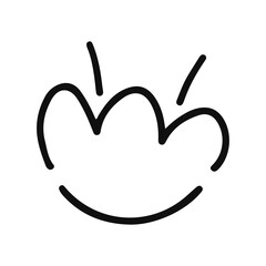 Obraz premium Black and white linear flower. Vector