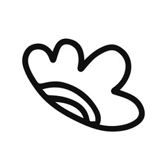Linear flower. Vector. Graphic image.