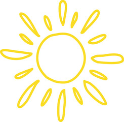 Hand drawn sun