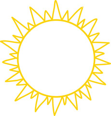Hand drawn sun