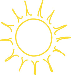 Hand drawn sun