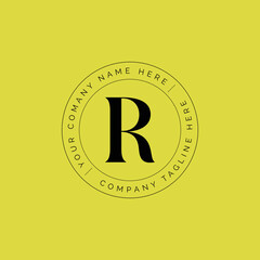 Minimalist Premium modern brand monogram Initial letter R Logo design 