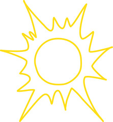 Hand drawn sun