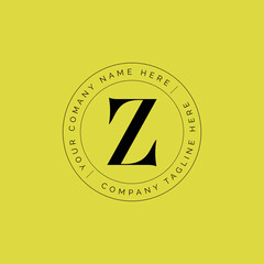 Minimalist Premium modern brand monogram Initial letter Z Logo design 