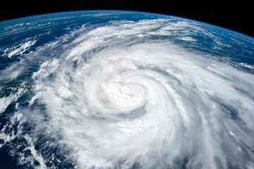 Hurrikan Ian, 2022. Digitale Verbesserung. Elemente von der NASA