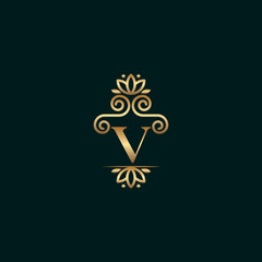 beauty spa letters logos V