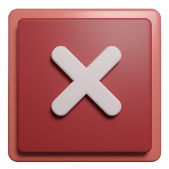 cancel 3d illustration