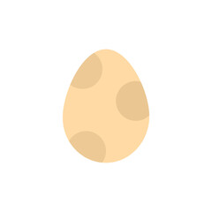 egg on white background, vector illustration in flat cartoon design.