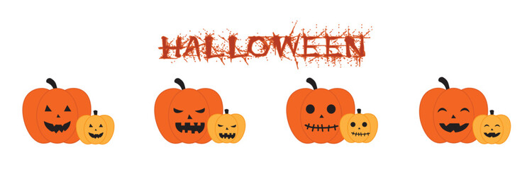 Halloween pumpkins vector illustration for your design. Simple illlustration of halloween.