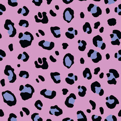 Abstract modern leopard seamless pattern. Animals trendy background. Pink decorative vector stock illustration for print, card, postcard, fabric, textile. Modern ornament of stylized skin