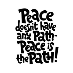 Peace vector lettering