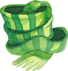 Watercolor warm knitted scarf