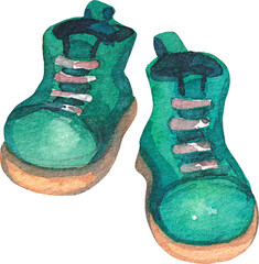 pair of boots isolated