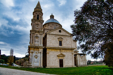 Fototapeta na wymiar City Center and Church of San Quirico d'Orcia Siena Tuscany Italy