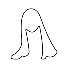 Female, fiber, hair icon design