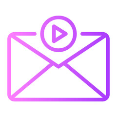 video mail gradient icon