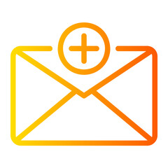 add mail gradient icon