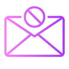 block mail gradient icon