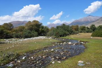 Semyonovskoe gorge landscape. Kyrgyzstan