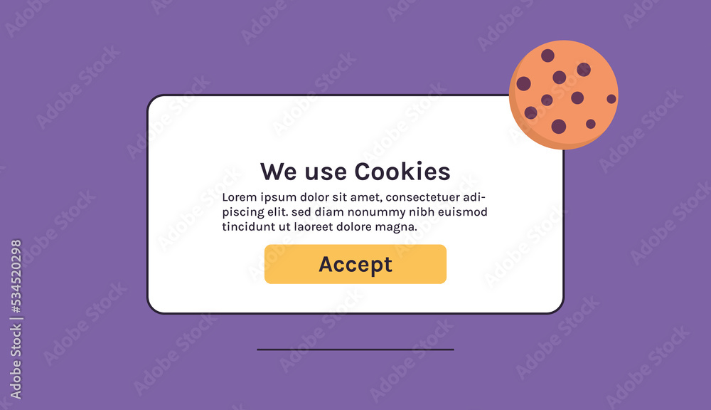 Poster protection of personal data information cookie and internet web page we use cookies policy concept f