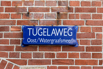 Street Sign Tugelaweg At Amsterdam The Netherlands 8-9-2022