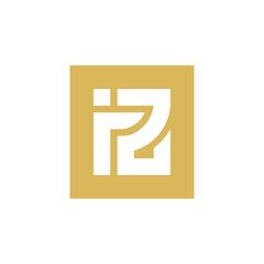 Initial letter IZ logo template - Vector