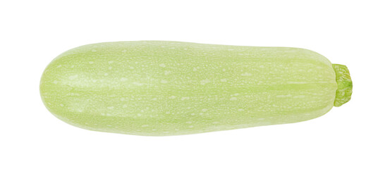 One zucchini courgette isolated on transparent background.