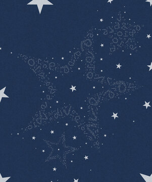 Blue stars on blue background pattern digital image 