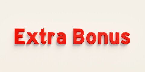Extra Bonus, web banner - sign. The word 