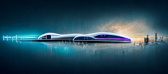 Fototapeta premium modern hyperloop 