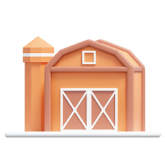 Barn, 3D Autumn Season Icon Illustration