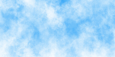 Winter seasonal cloudscape covered puffy and fresh blue sky background,  Fluffy, puffy, fresh and shiny clouds on a windy sky, Panorama sky and cloud of winter morning for wallpaper and design.