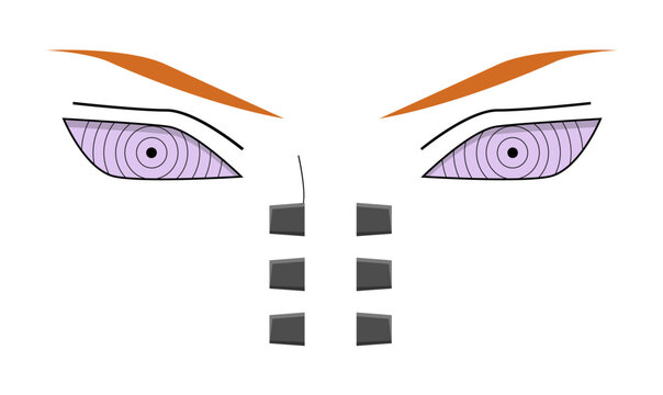 illustration vector graphic of  pain yahiko Eyes