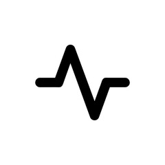 Heartbeat line icon vector. Heart health pulse symbol