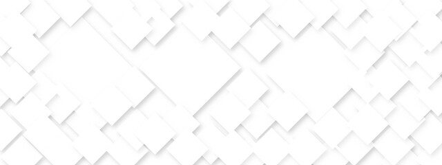 Abstract white geometric overlapping square pattern, design of technology background with shadow. Vector illustration. You can use for add, poster, design artwork, template, banner, wallpaper