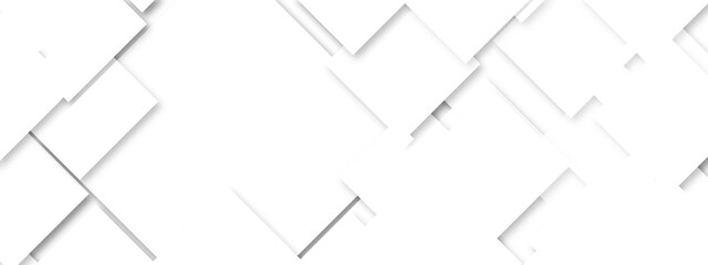 Abstract white geometric overlapping square pattern, design of technology background with shadow. Vector illustration. You can use for add, poster, design artwork, template, banner, wallpaper