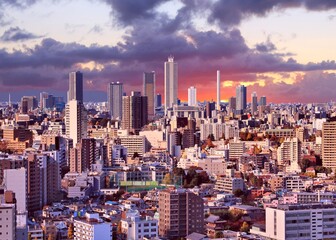 Obraz premium Tokyo Ikebukuro sunset