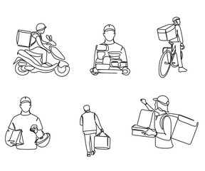 Fast food delivery  vector icon symbol, Pictogram flat outline design for applications and websites, isolated on white background, vector line art  illustration