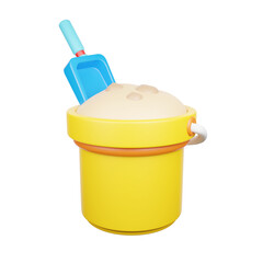 Obraz premium 3D Sand Bucket Illustration